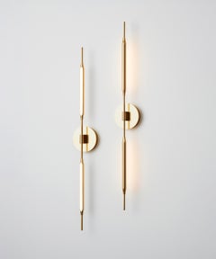 Reed Wall Light in Satin Gold Finish, UL Listed by Tom Kirk