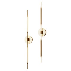 Reed Wall Light in Satin Gold Finish, UL Listed