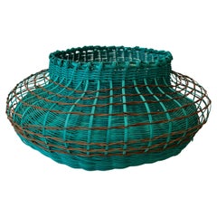 Reed Woven Pot with Cage