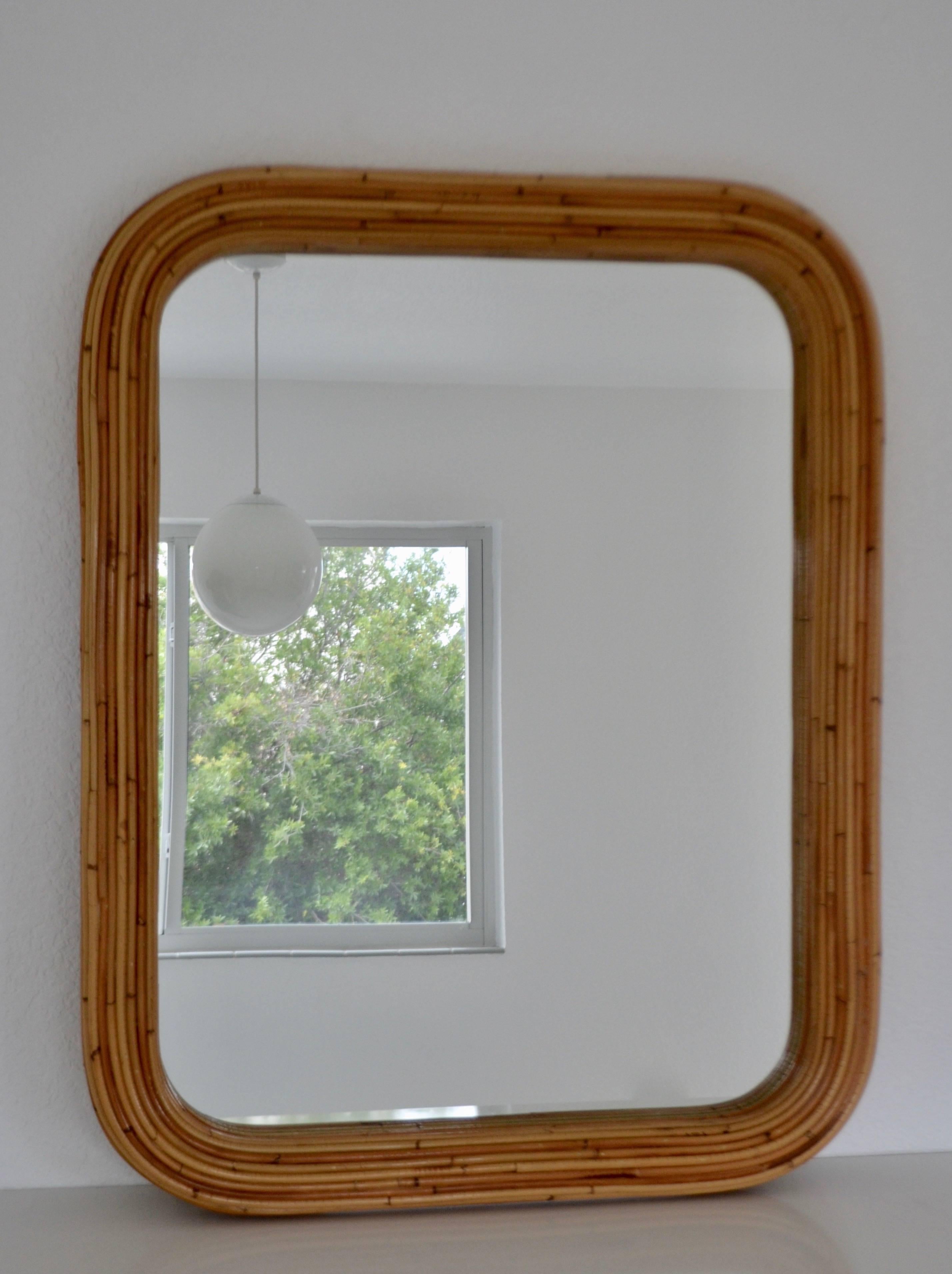 Reeded Bamboo Mirror 4