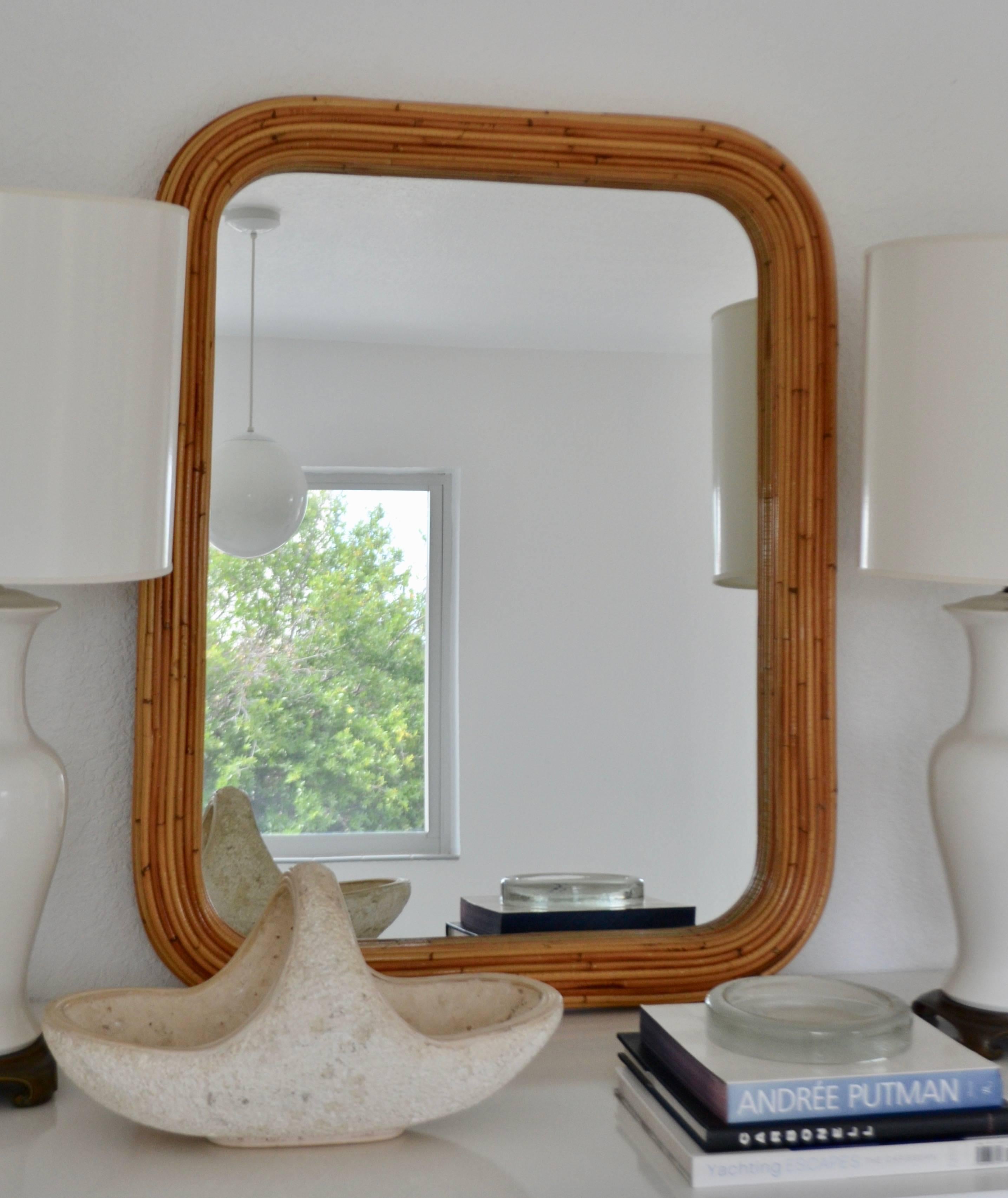Reeded Bamboo Mirror 3