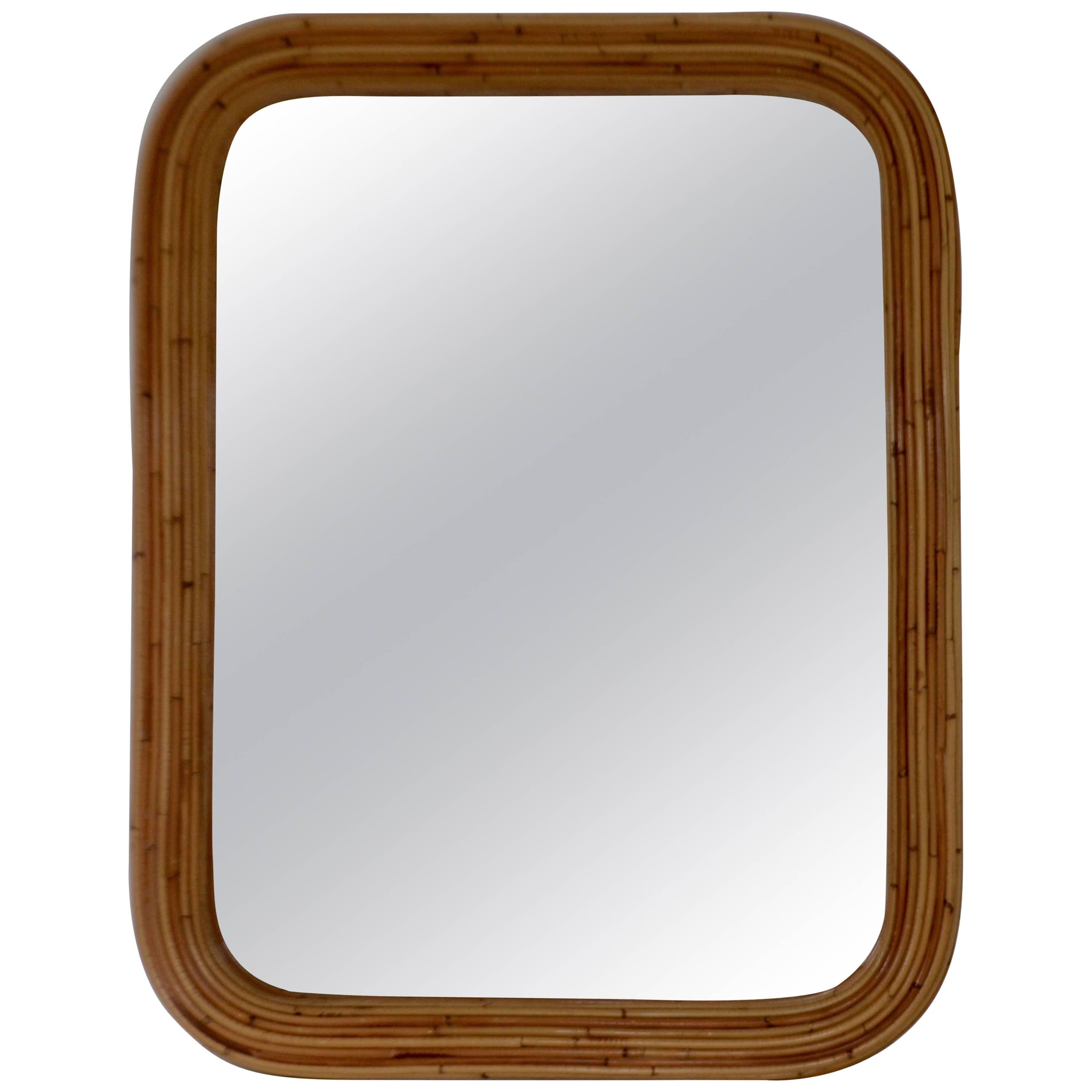 Reeded Bamboo Mirror