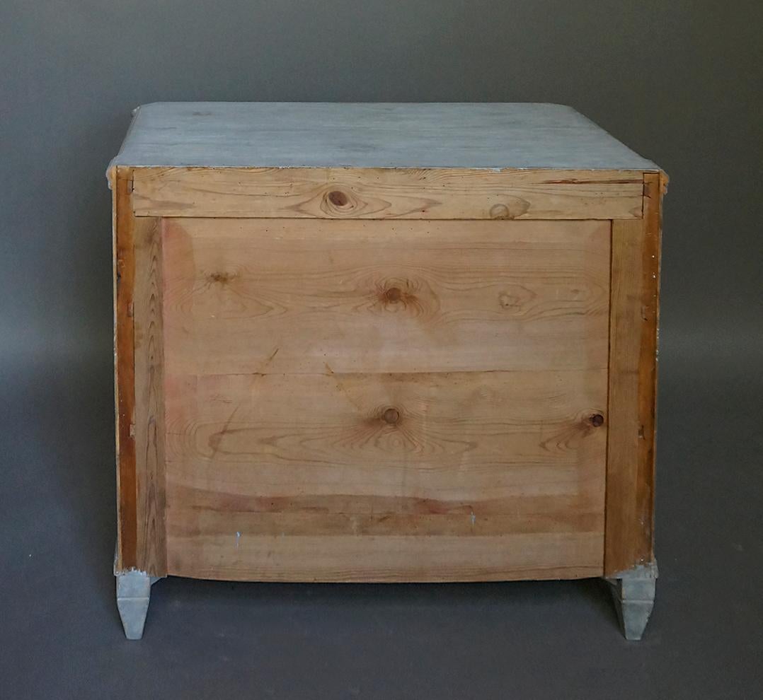 Wood Reeded Chest of Drawers in the Neoclassical Style