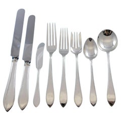 Reeded Edge by Tiffany Sterling Silver Flatware Set for 12 Service 99 Pcs Dinner