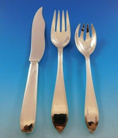 Reeded Edge by Tiffany Sterling Silver Flatware Set Service 255 Pcs Dinner Huge