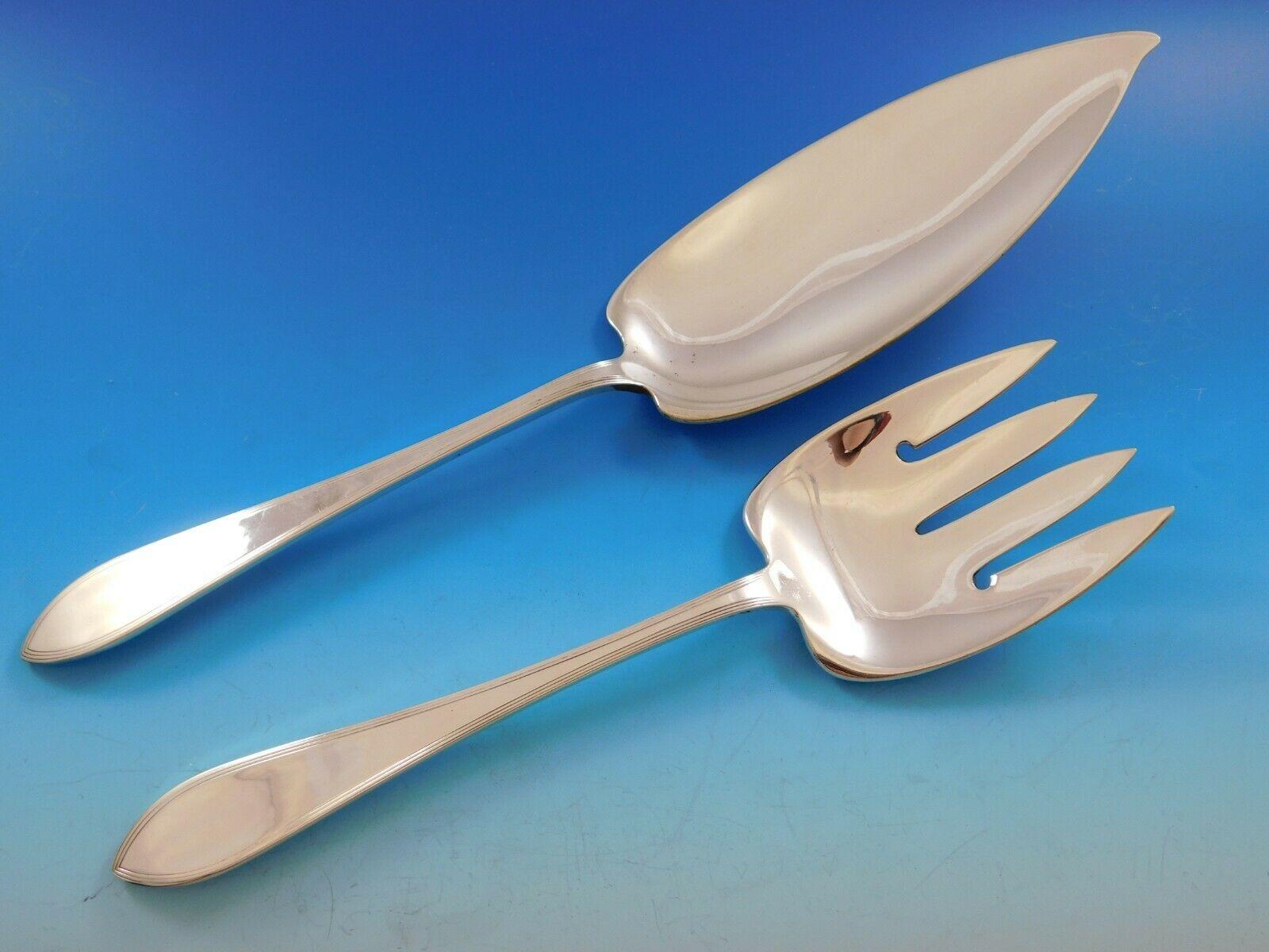 Set di posate in argento Sterling Reeded Edge by Tiffany Servizio 255 pezzi per la cena Huge in vendita 1
