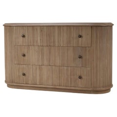 Reeded Mahogany Oval Dresser