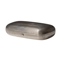 Antique  Reeded Silver Cigar Case, 1882