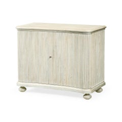 Reeded White Washed Cabinet