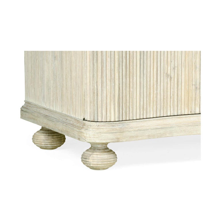 Reeded White Washed Cabinet For Sale at 1stDibs | reeded cabinet ...