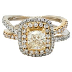 Reeds 14K 2-Tone Gold 2.02ctw Princess Diamond Wedding/Engagement Ring w/ Box