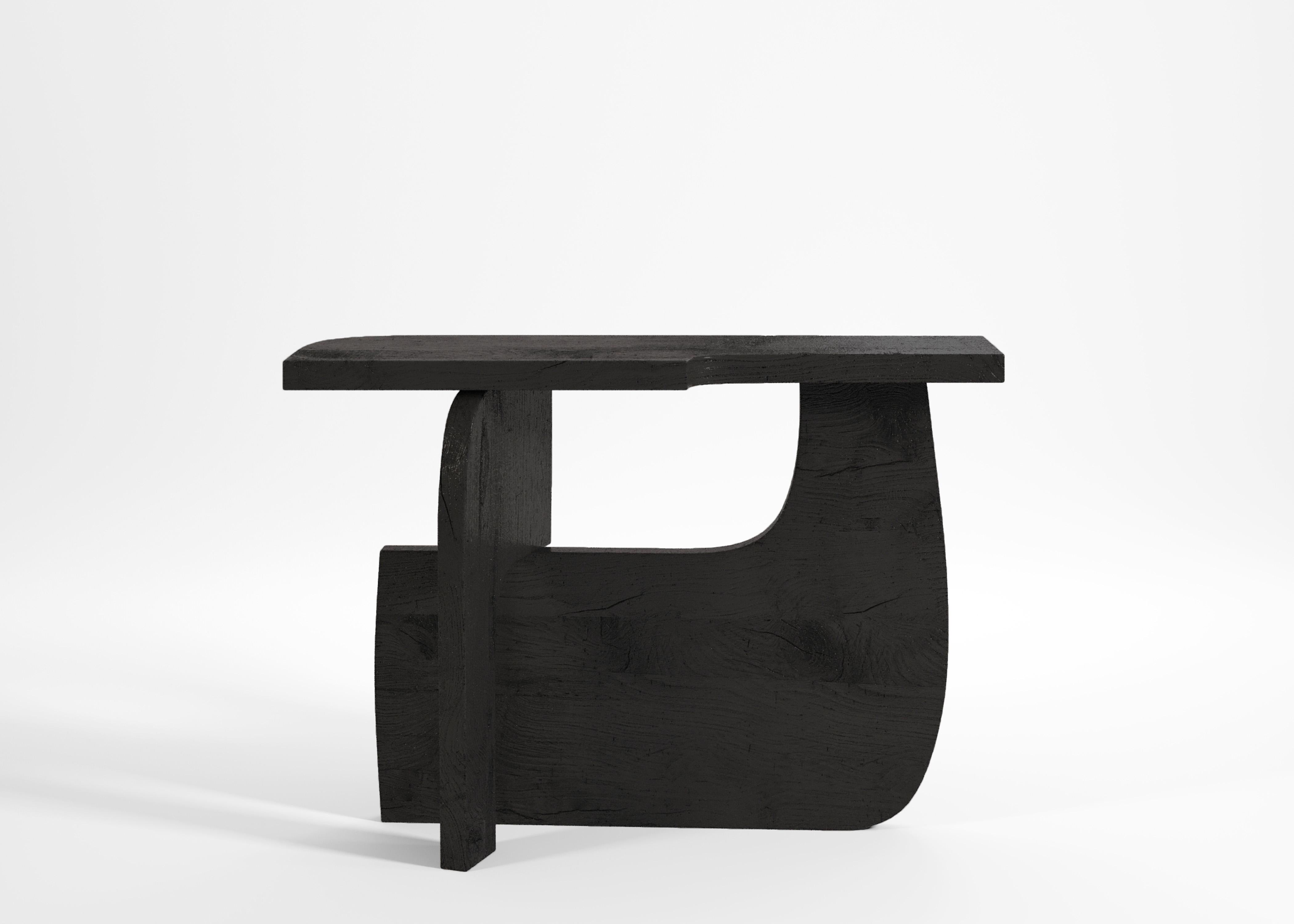 Modern Reef Console in Charred Wood by Edizione Limitata For Sale