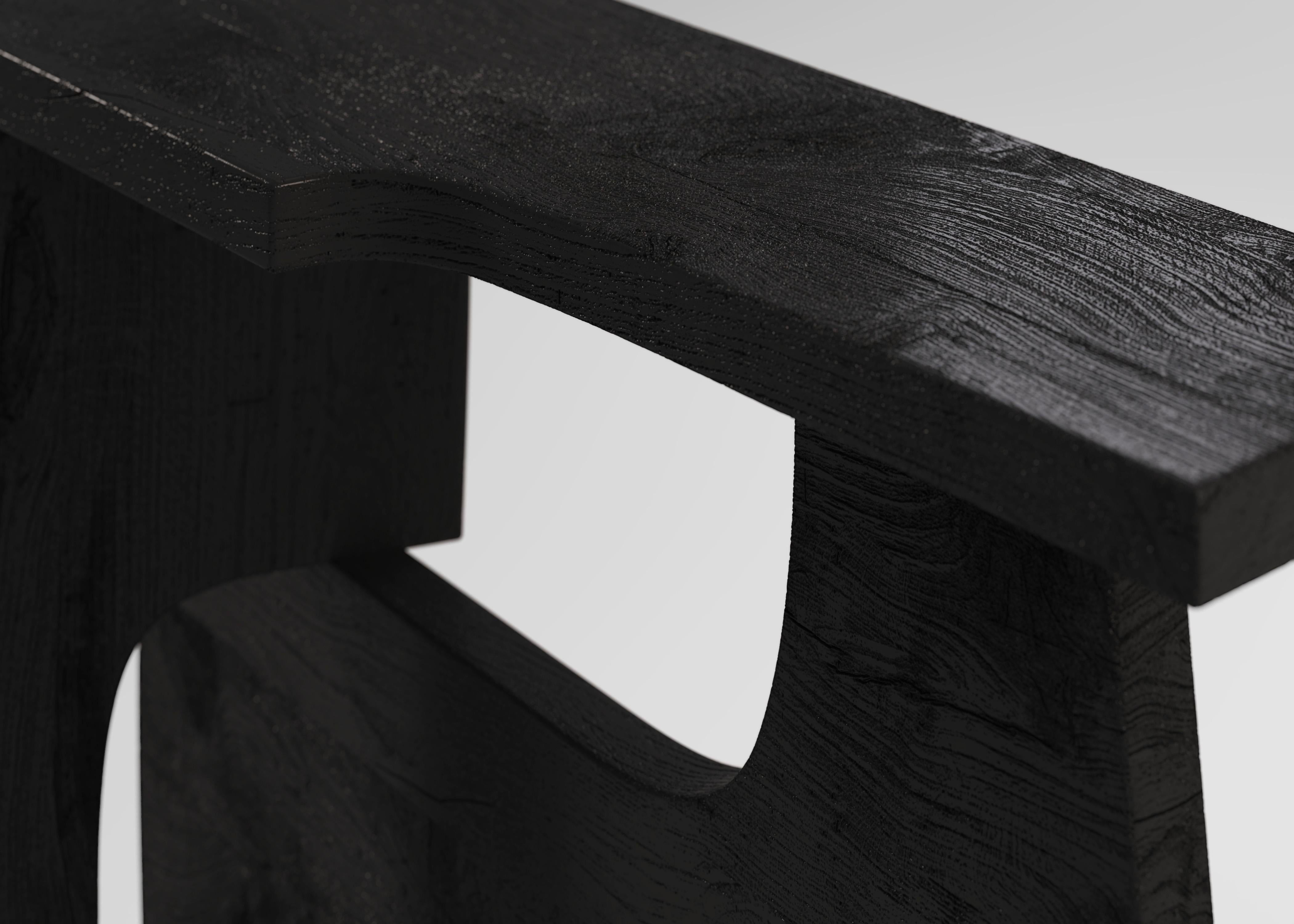 Reef Console in Charred Wood by Edizione Limitata In New Condition In Geneve, CH