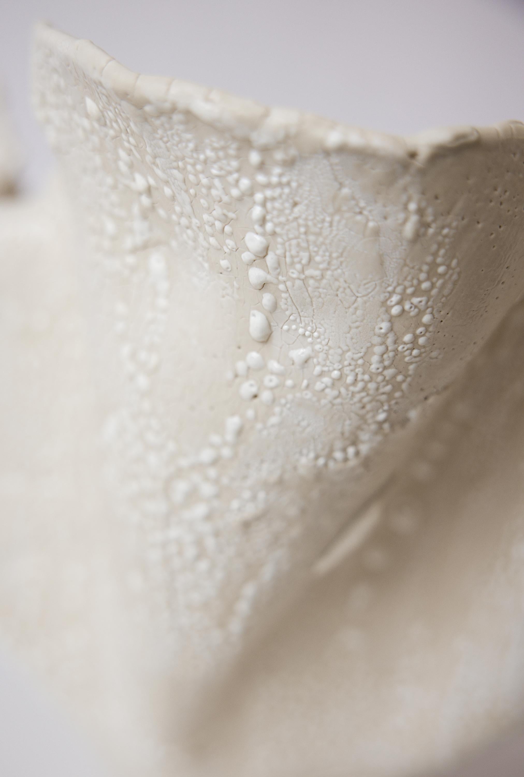 Reef Sculpted Bowl in Cream For Sale 4