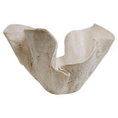 Reef-Schale aus Keramik in freiem Stil in Weiß- Medium