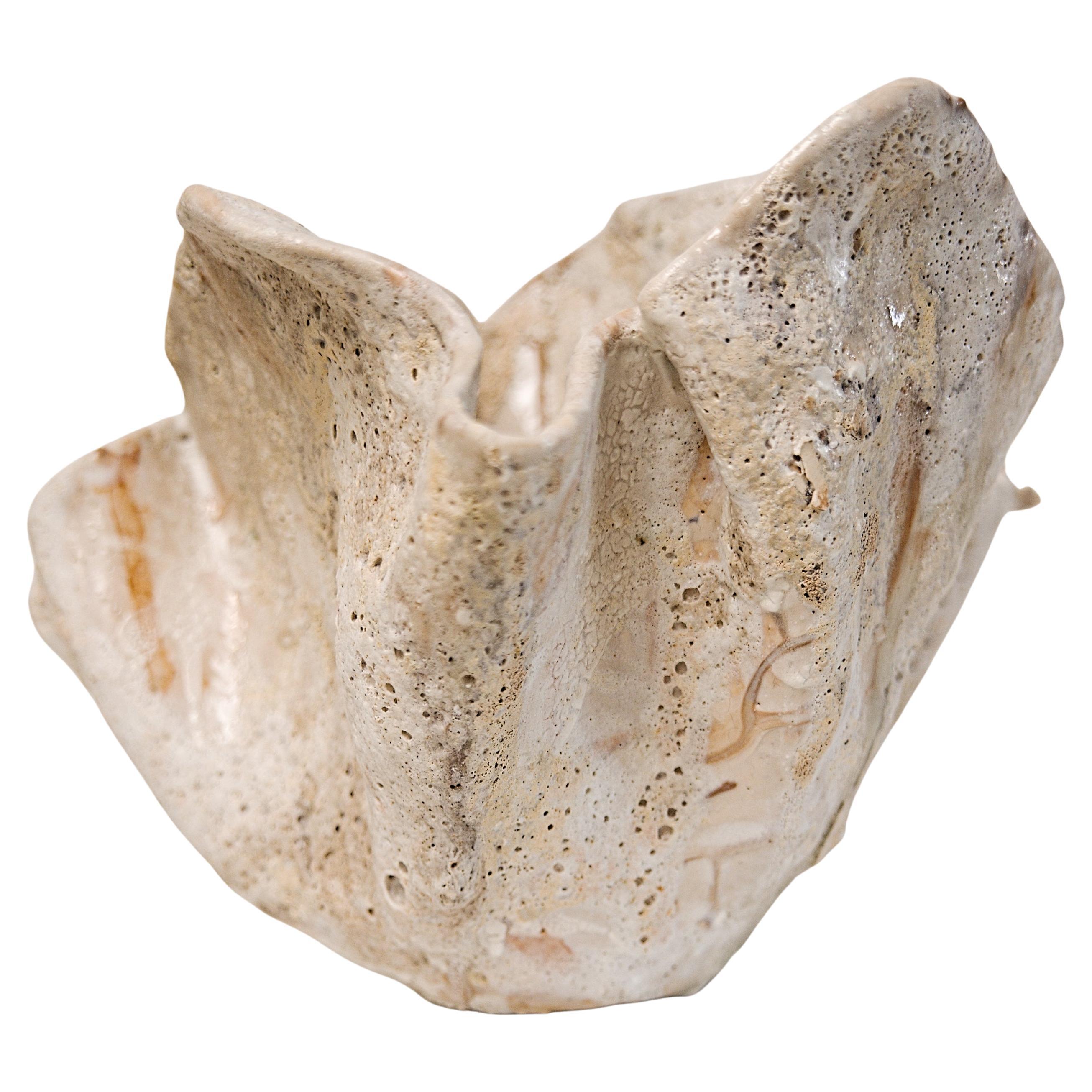 Bol en céramique sculpté en forme de renard de style libre texturé, petit