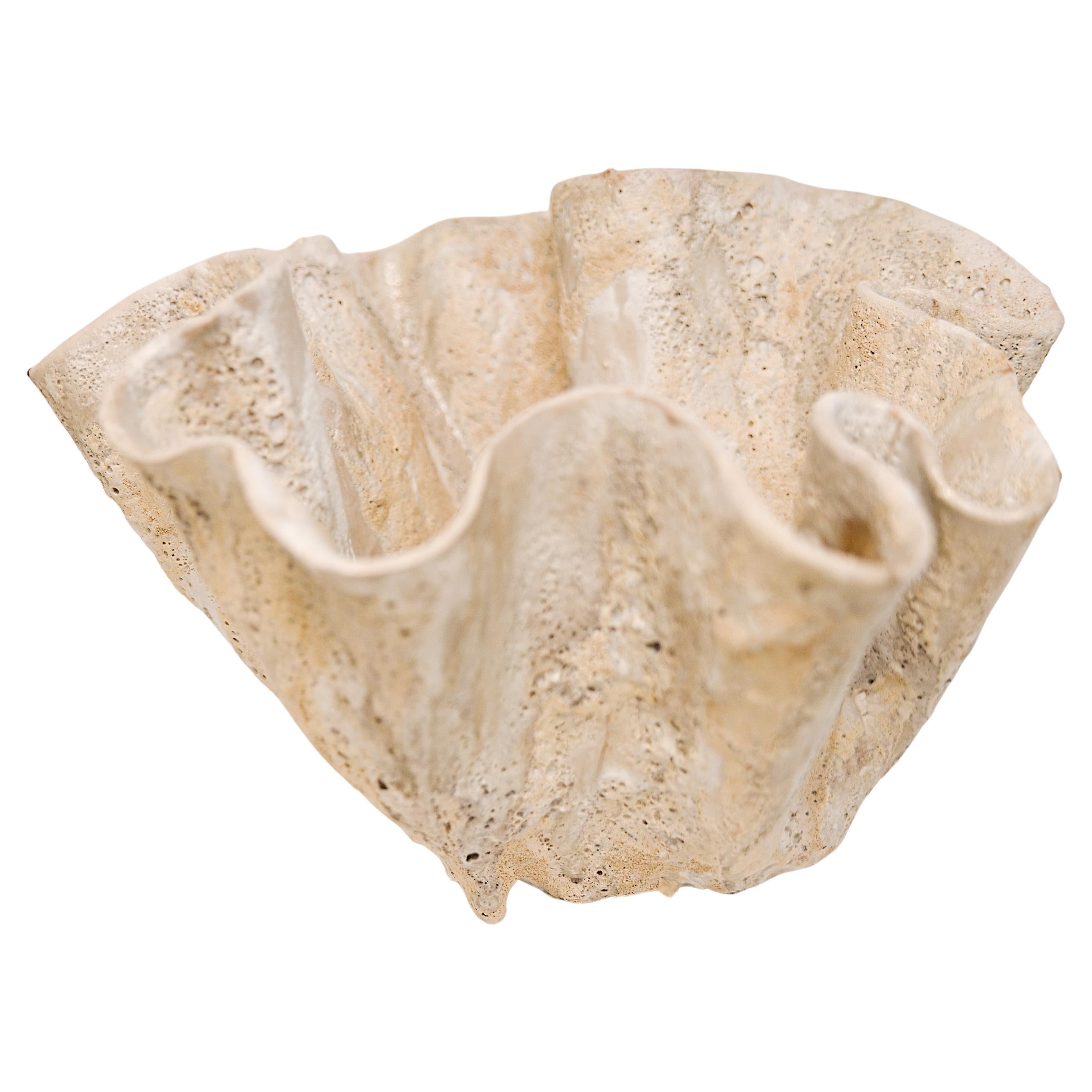 Bol en céramique sculpté en forme de renard de style libre texturé, petit II
