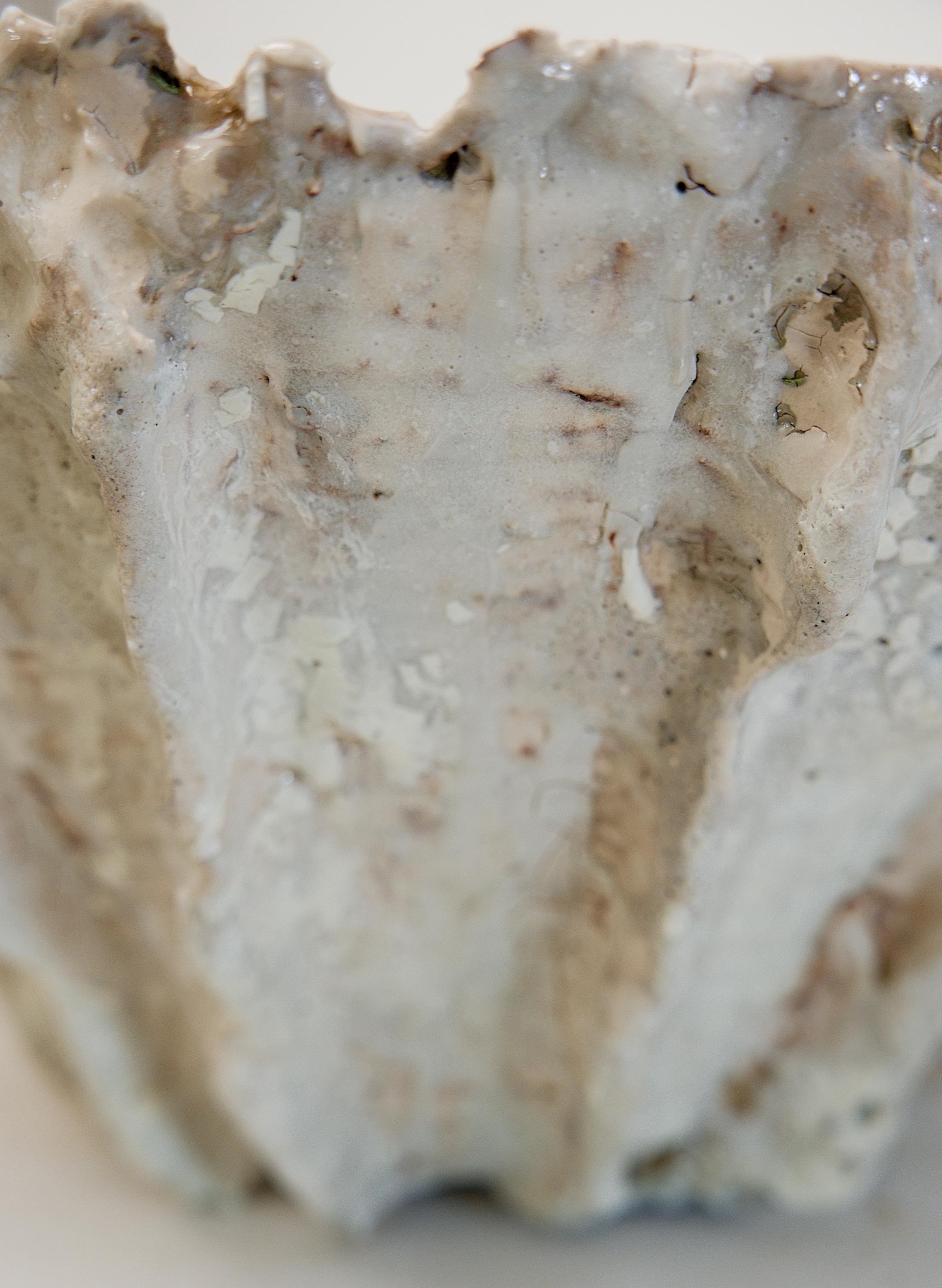 XXIe siècle et contemporain Reef Stoneware Planter Bowl Vessel en vente