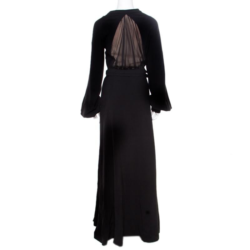 black silk maxi dress