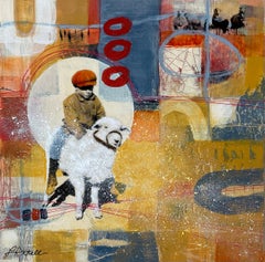 "100% Lana" (2022) di Reen Axtell, pittura originale a tecnica mista
