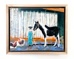 "Ein Pferd und sein Junge" (2025) Original-Acryl-Mischtechnik-Gemälde