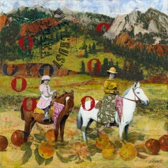 "Il giorno della torta di mele" (2024) di Reen Axtell, pittura originale a tecnica mista