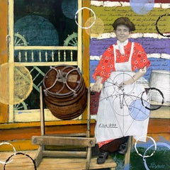 "Noble Queen" (2024) di Reen Axtell, pittura originale a tecnica mista