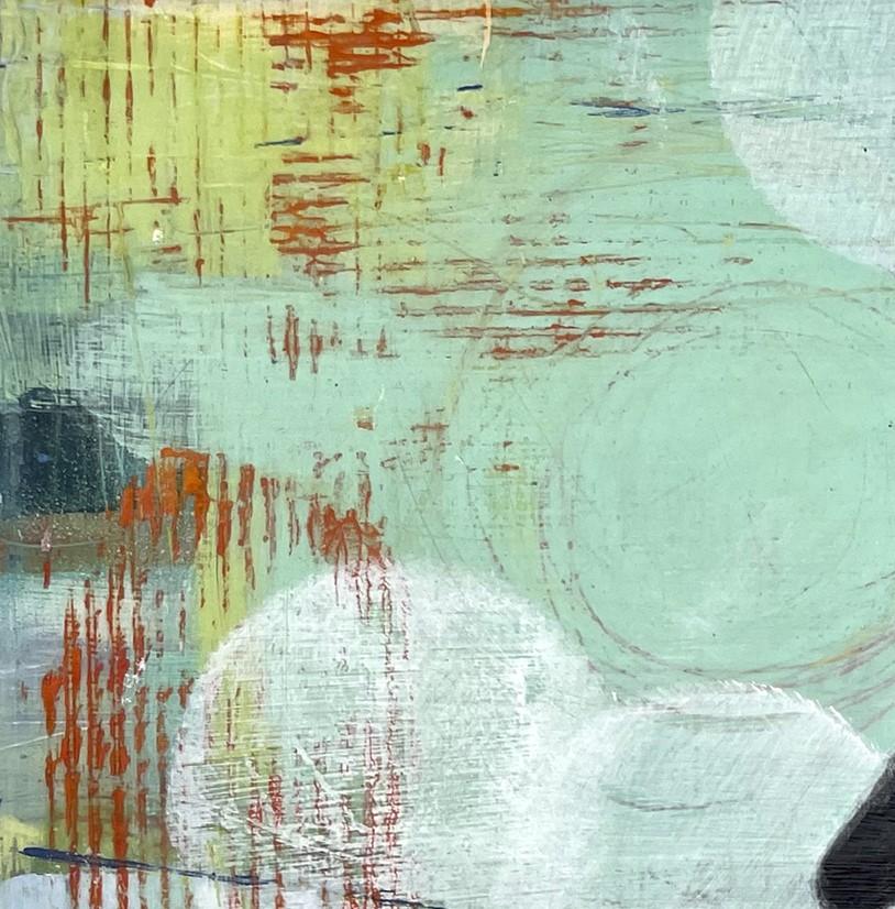 „Sie unterzeichnete ihre Intentionen“  Original Gemälde in Mischtechnik (2022) von Reen Axtell, Original im Angebot 3