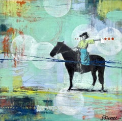 "Segnalare le proprie intenzioni"  (2022) Di Reen Axtell, pittura originale a tecnica mista
