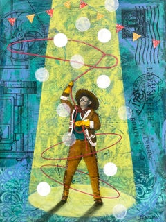"Vaquero" (2024) von Reen Axtell, Original-Mischtechnik-Gemälde
