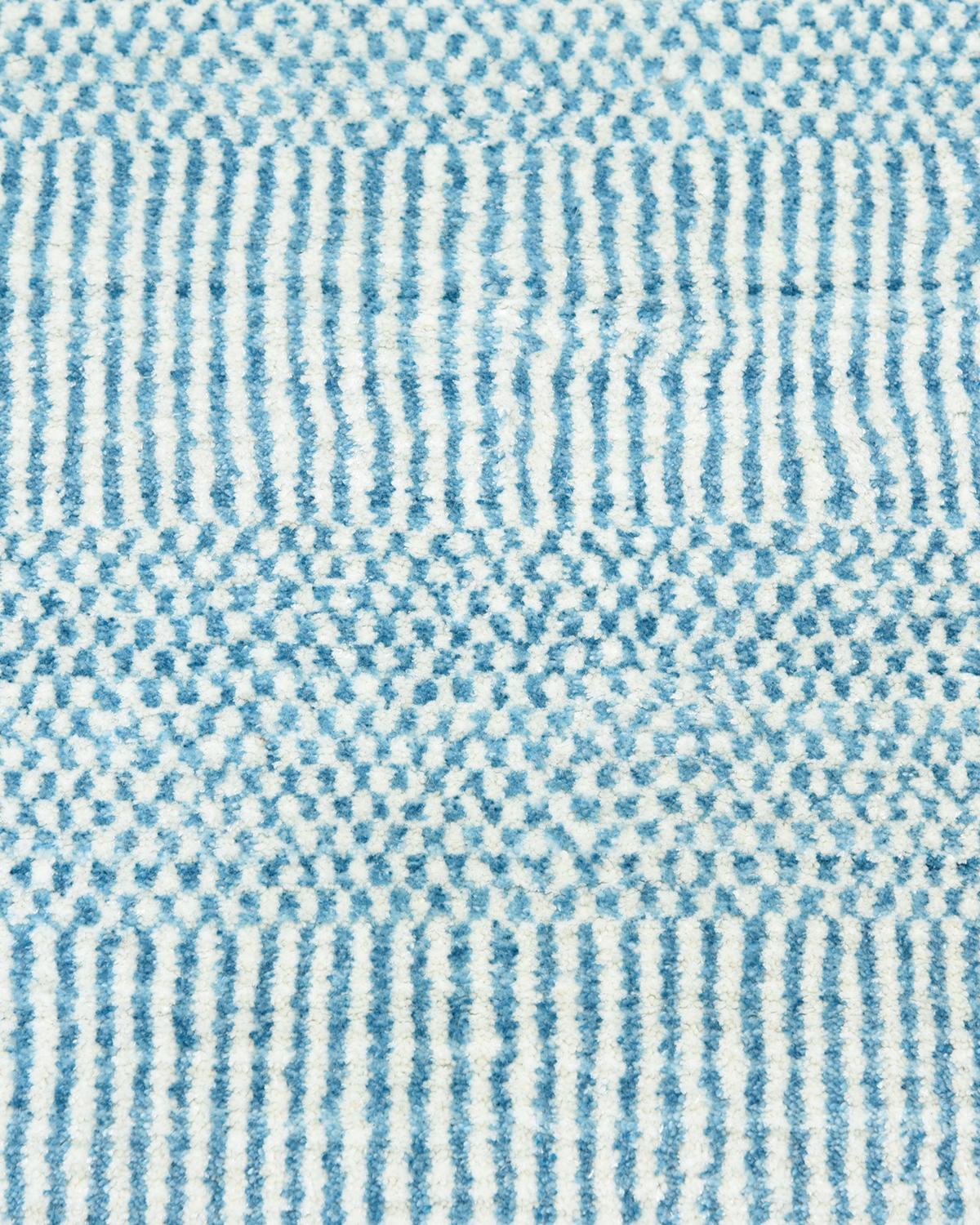 XXIe siècle et contemporain Reese, tapis contemporain tissé à la main massif, Aqua