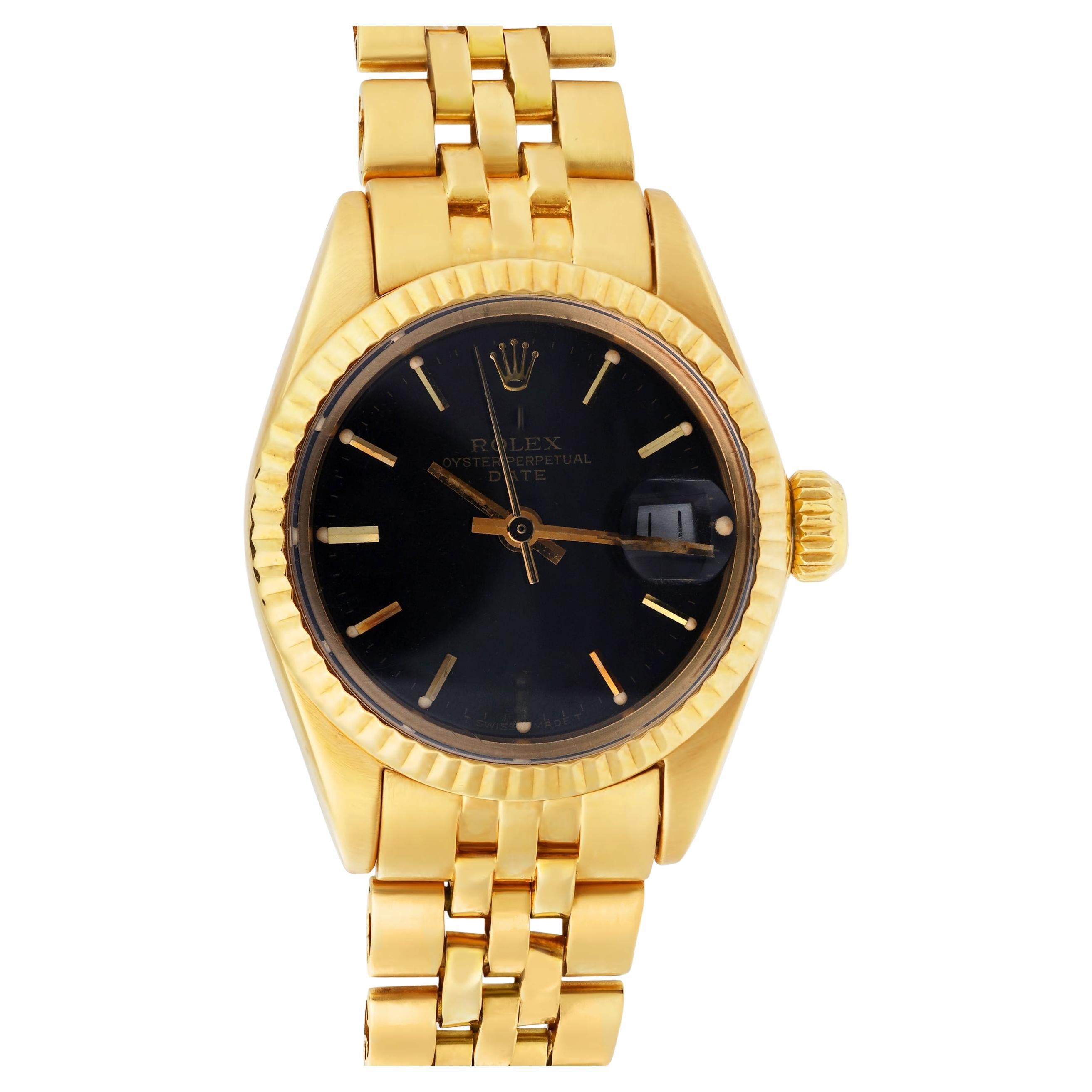 Ref 6517 1970’s Rolex Date Wristwatch in Yellow Gold