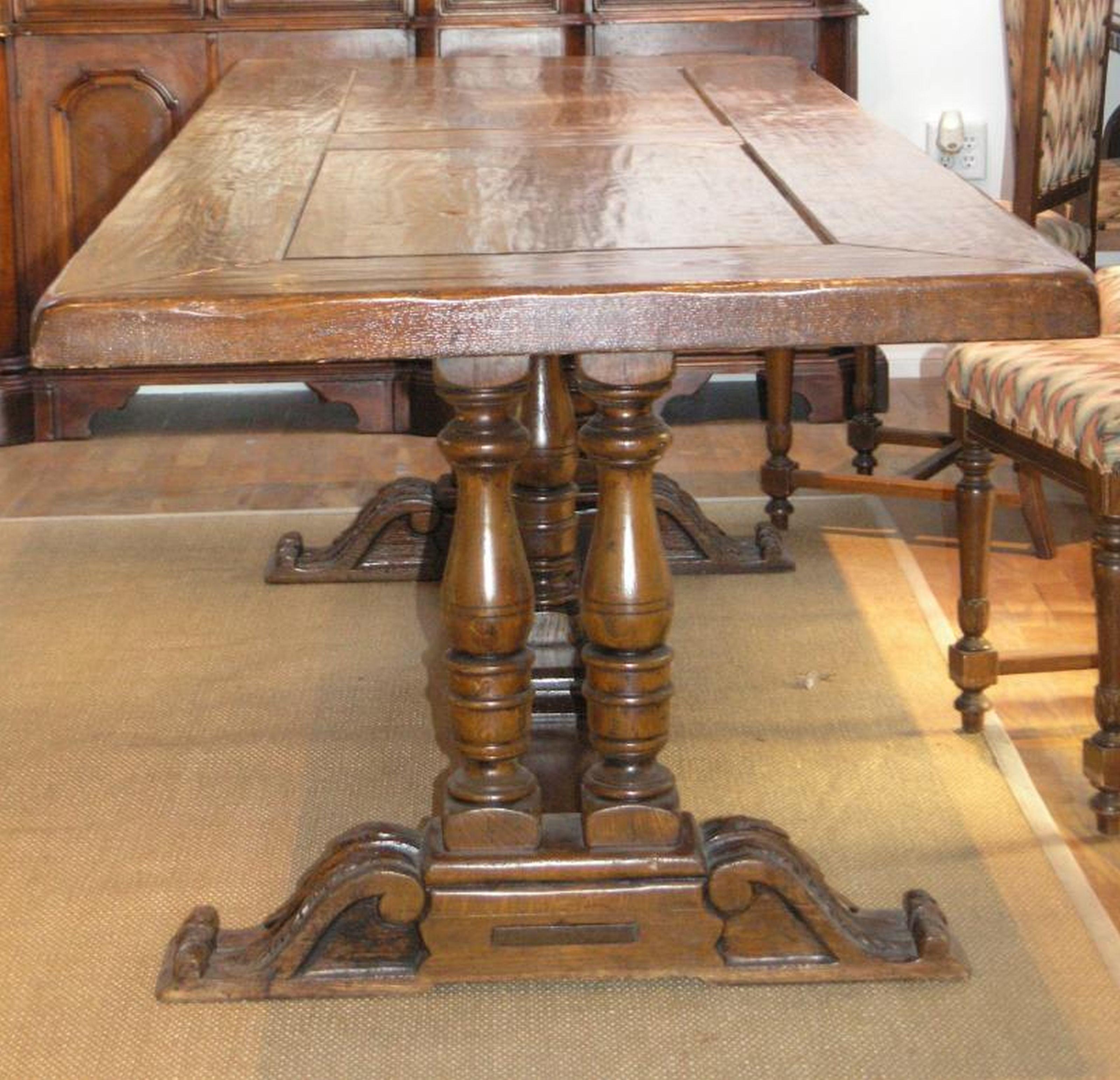 Baroque Table de ferme de réfectoire - vers 1860 en vente