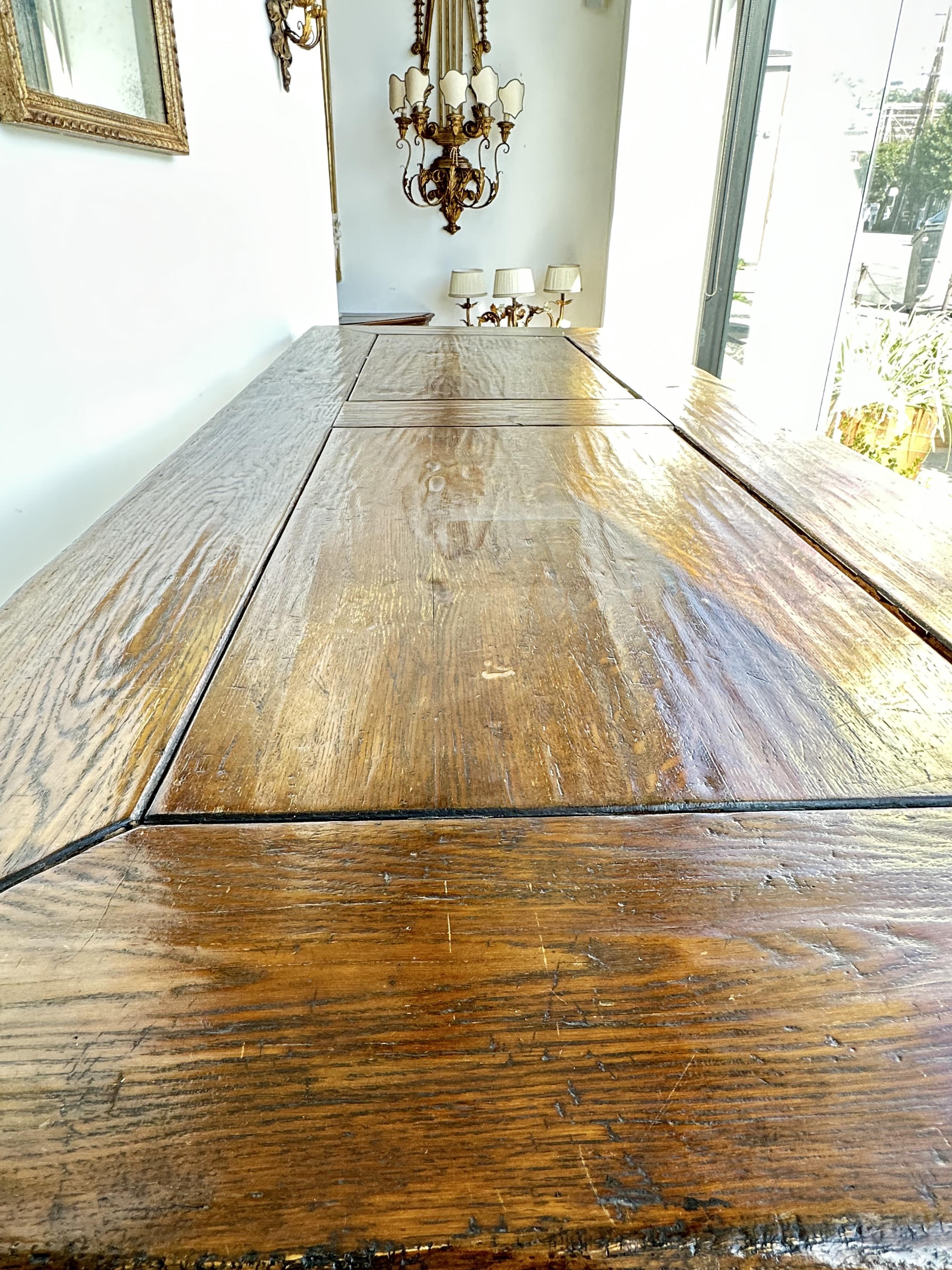 Refectory Farm Table, circa 1860 In Good Condition For Sale In Los Angeles, CA