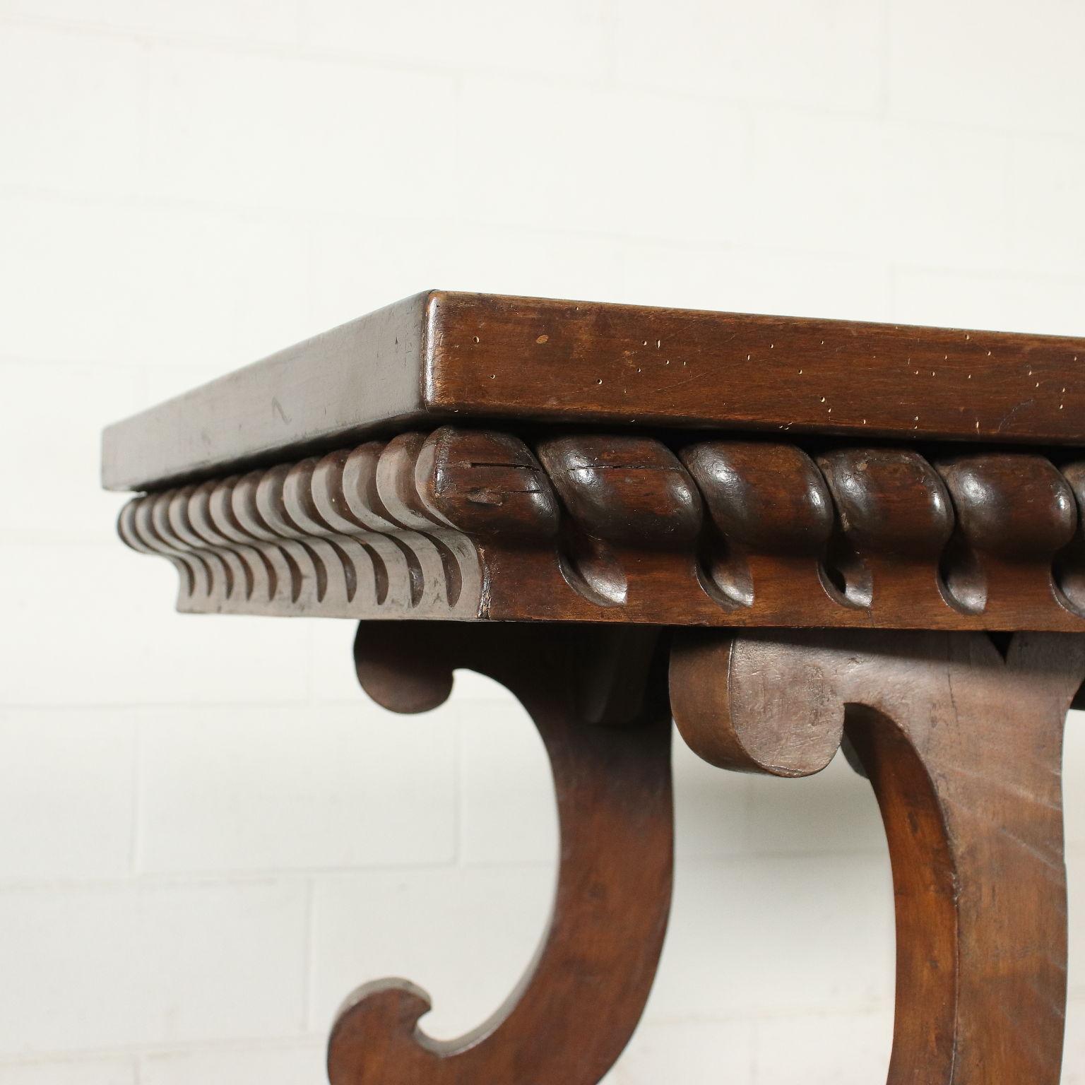 18th Century and Earlier Refectory Table Baroque Walnut Italy Early 18th Century