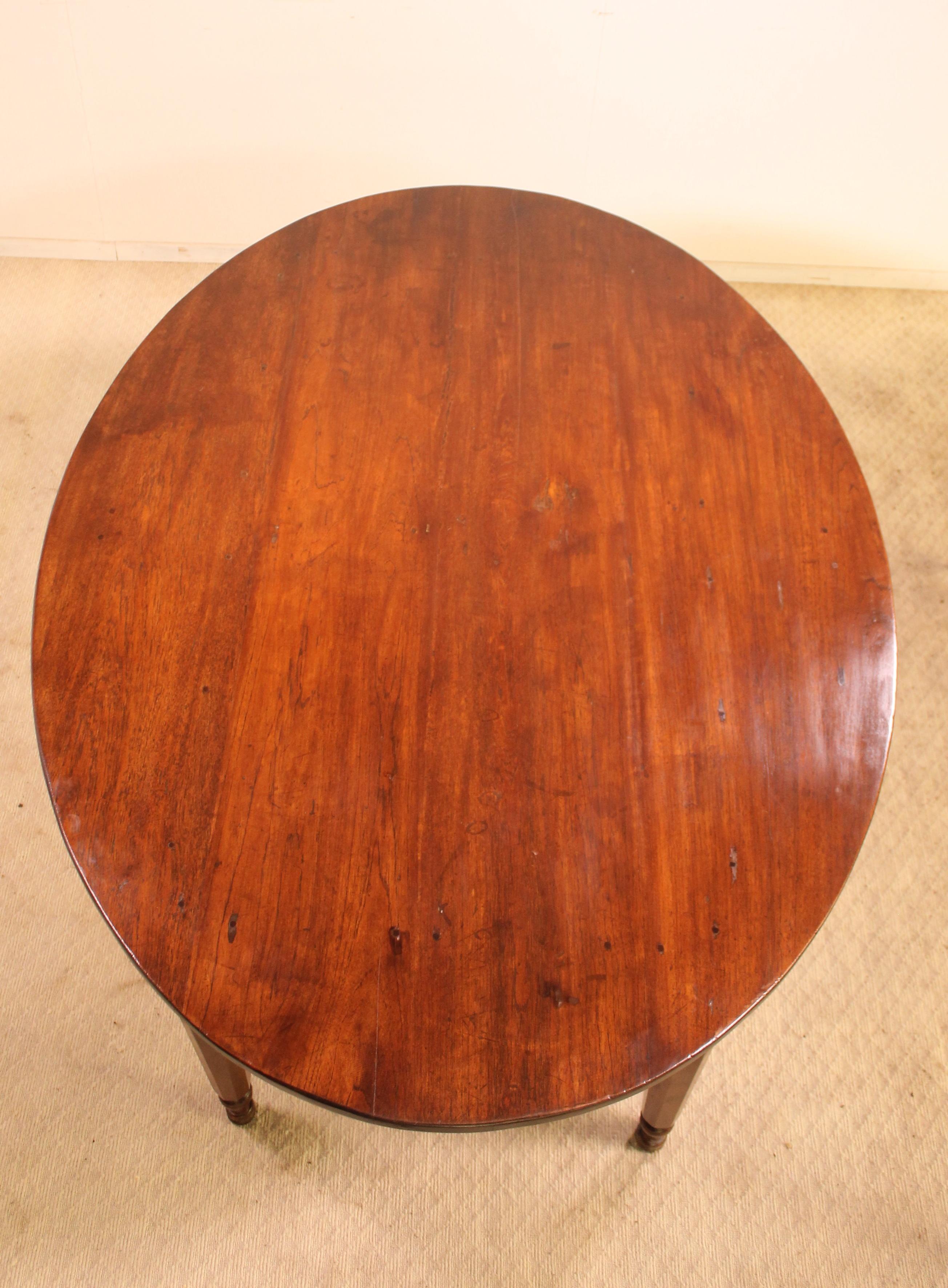 Refectory Table Ellipse Shaped, 19th Century 1