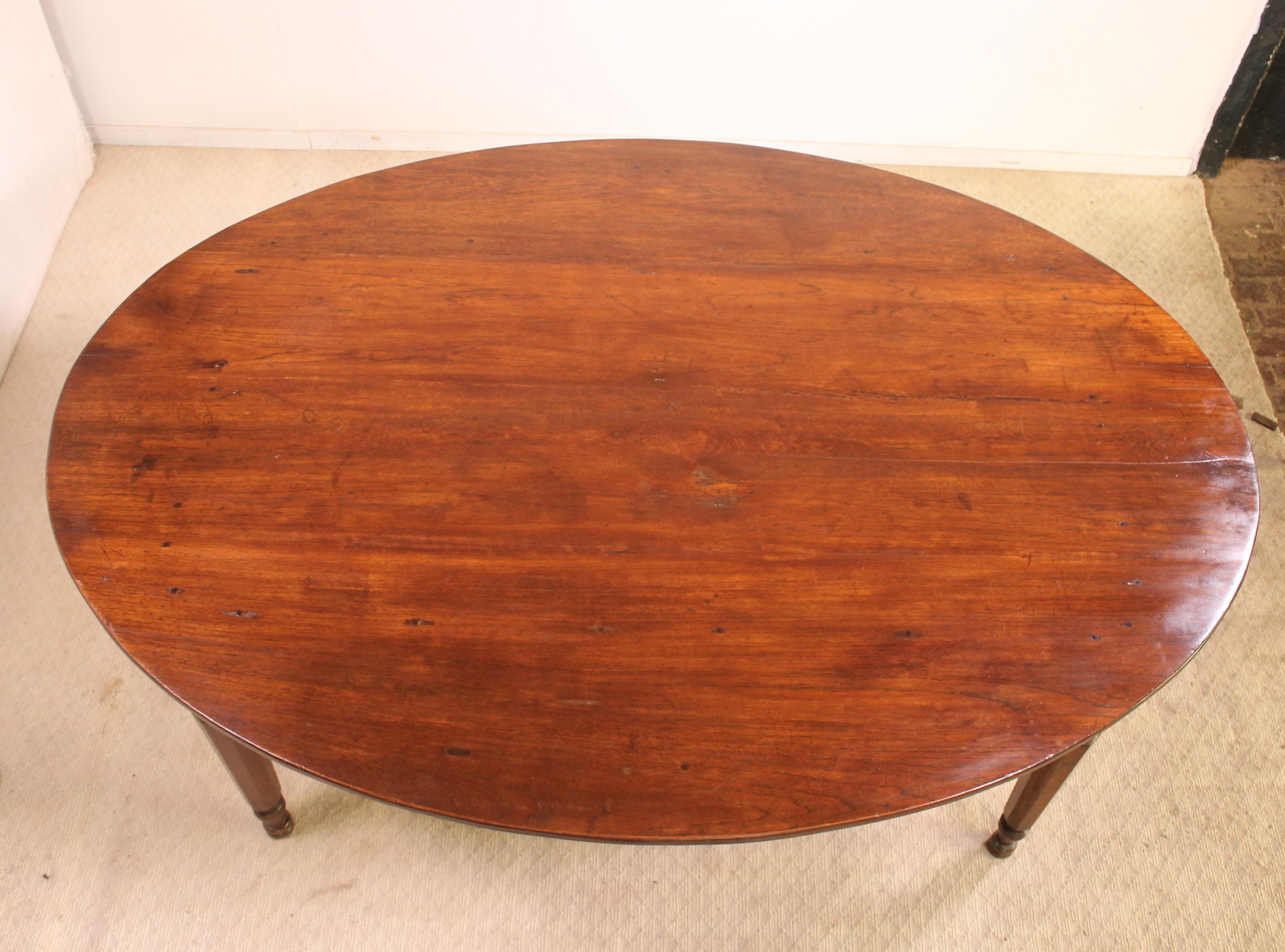 Refectory Table Ellipse Shaped, 19th Century 2