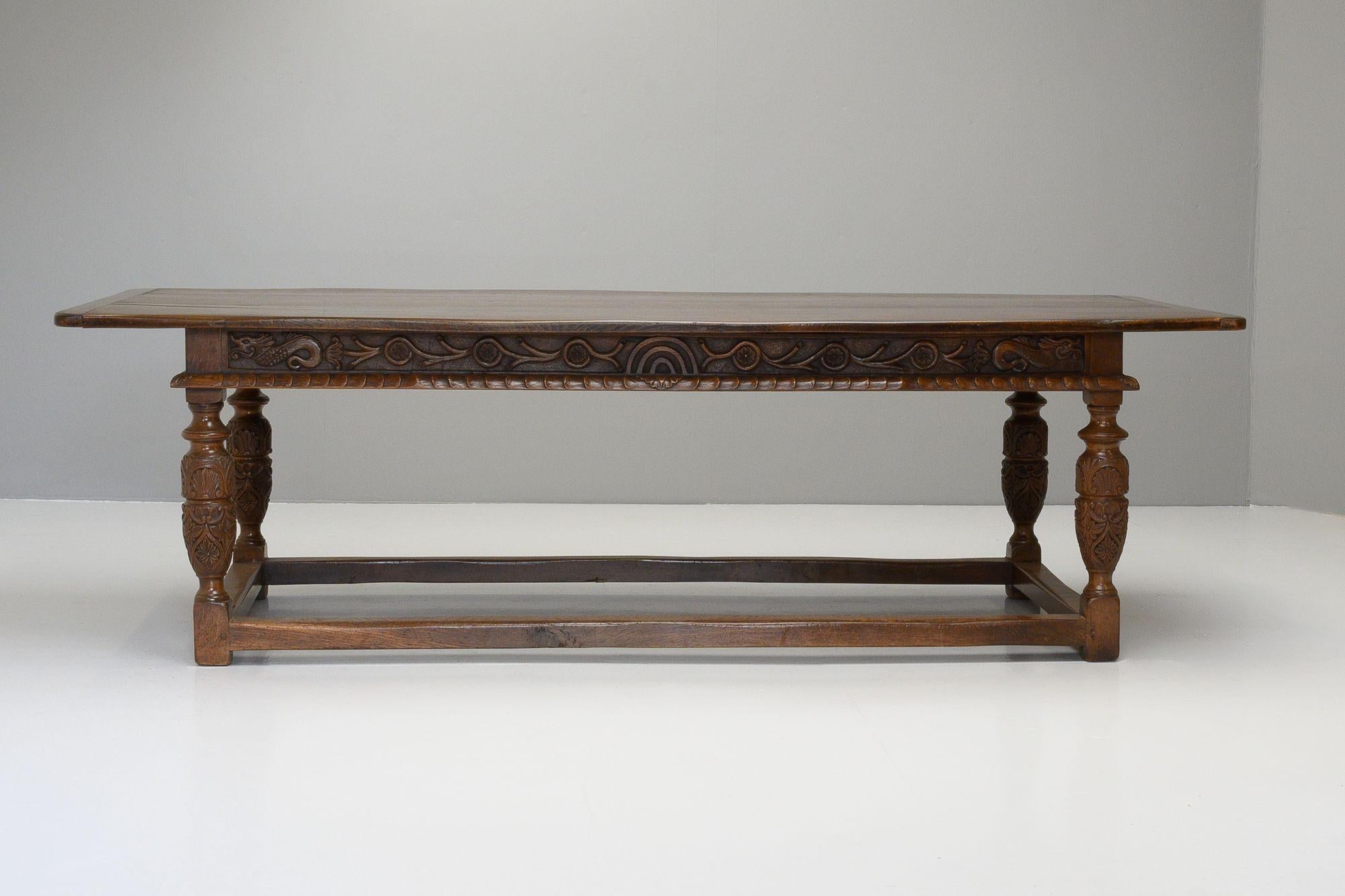 Oak Refectory Table For Sale