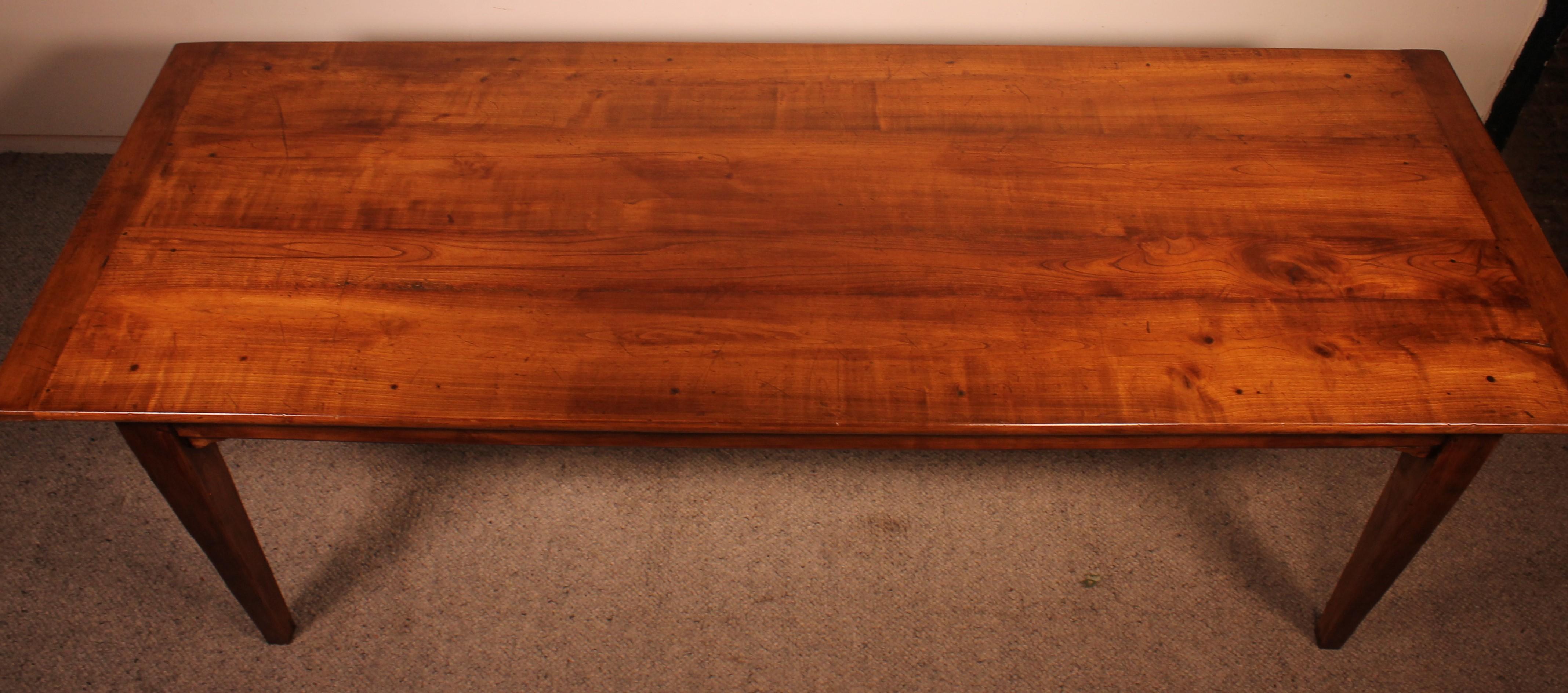 Refectory Table in Cherry Wood19 ° Century For Sale at 1stDibs