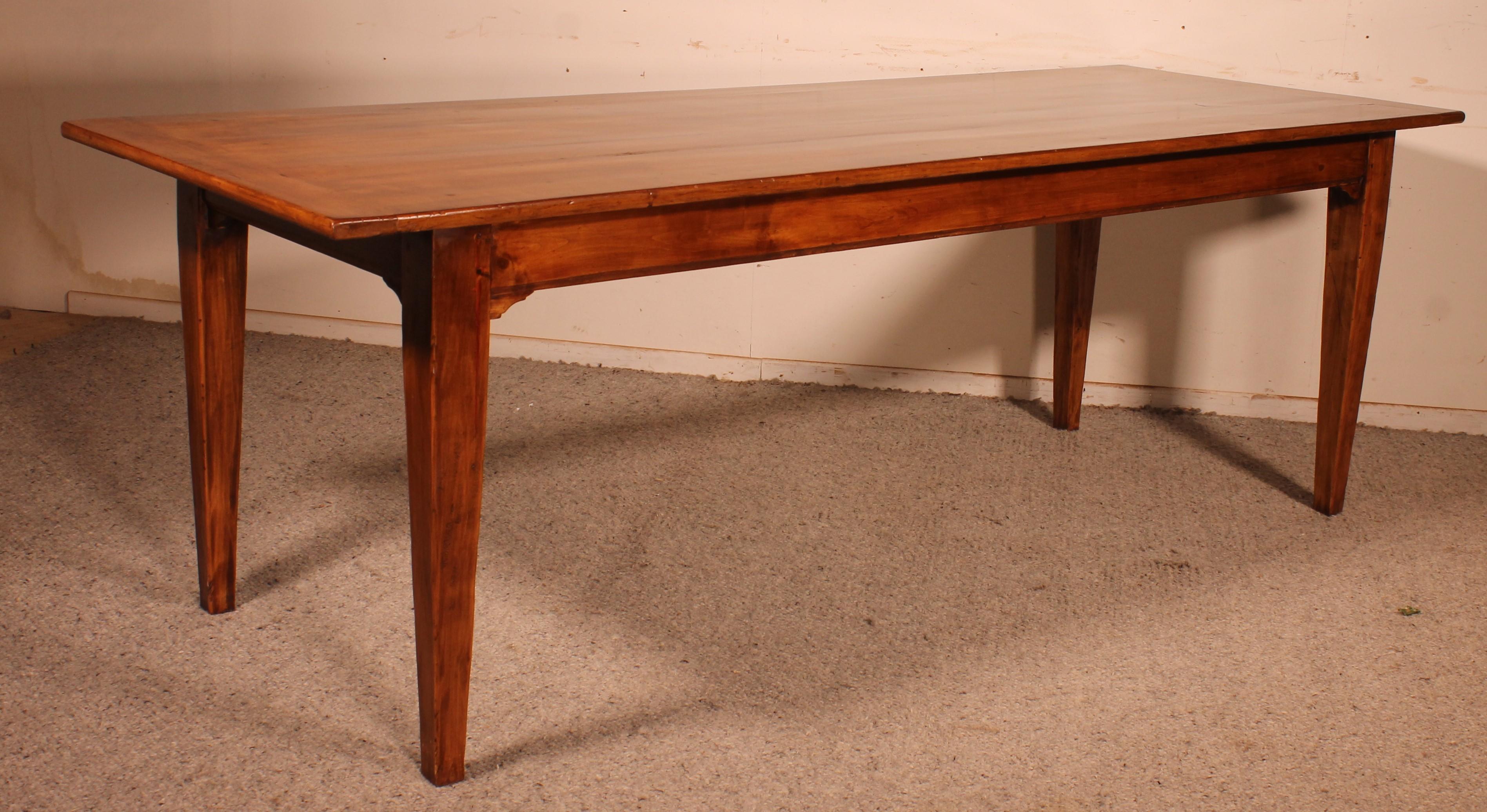 Refectory Table in Cherry Wood19 ° Century For Sale at 1stDibs