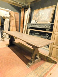 Tavolo da refettorio in legno massiccio di Oak, Italia