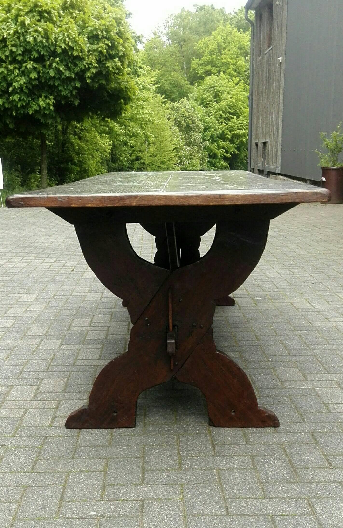 Renaissance Refectory Table Moor Oak, 17th Century For Sale