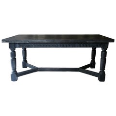 Refectory Table, Oak Dining Table, English, Oak Table, Painted