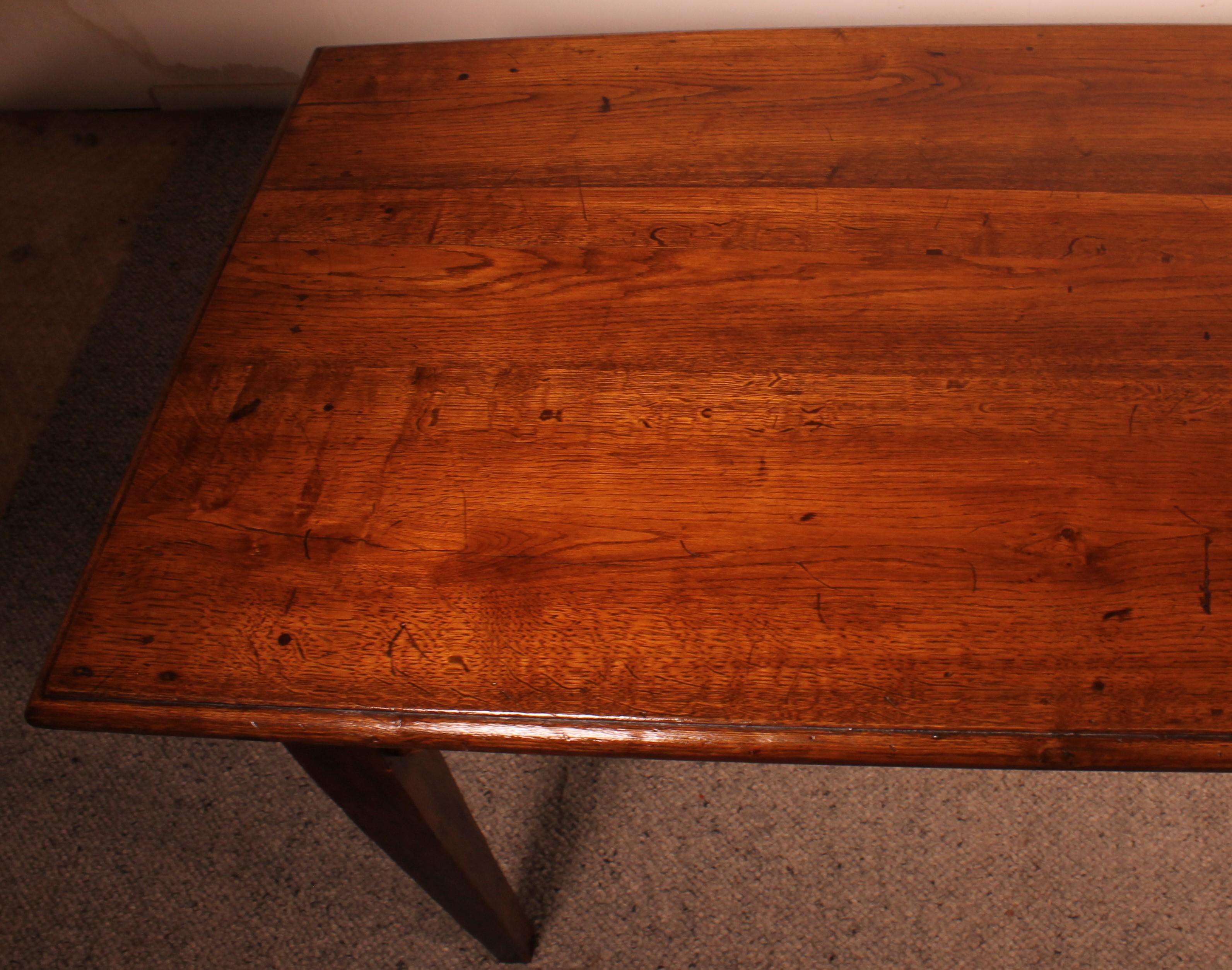 Refectory Table of Oak - 19th Century For Sale 7