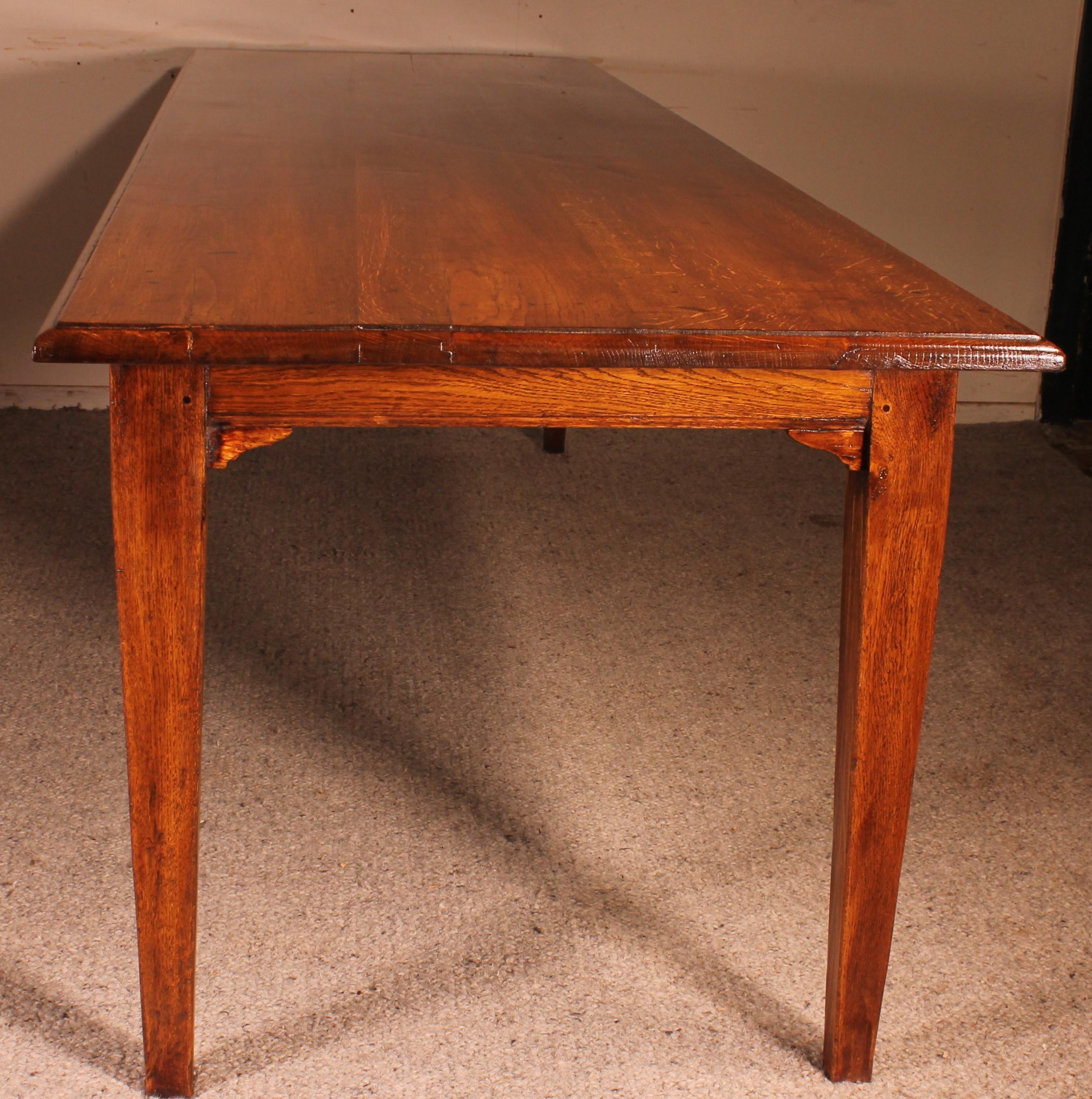 Refectory Table of Oak - 19th Century For Sale 2