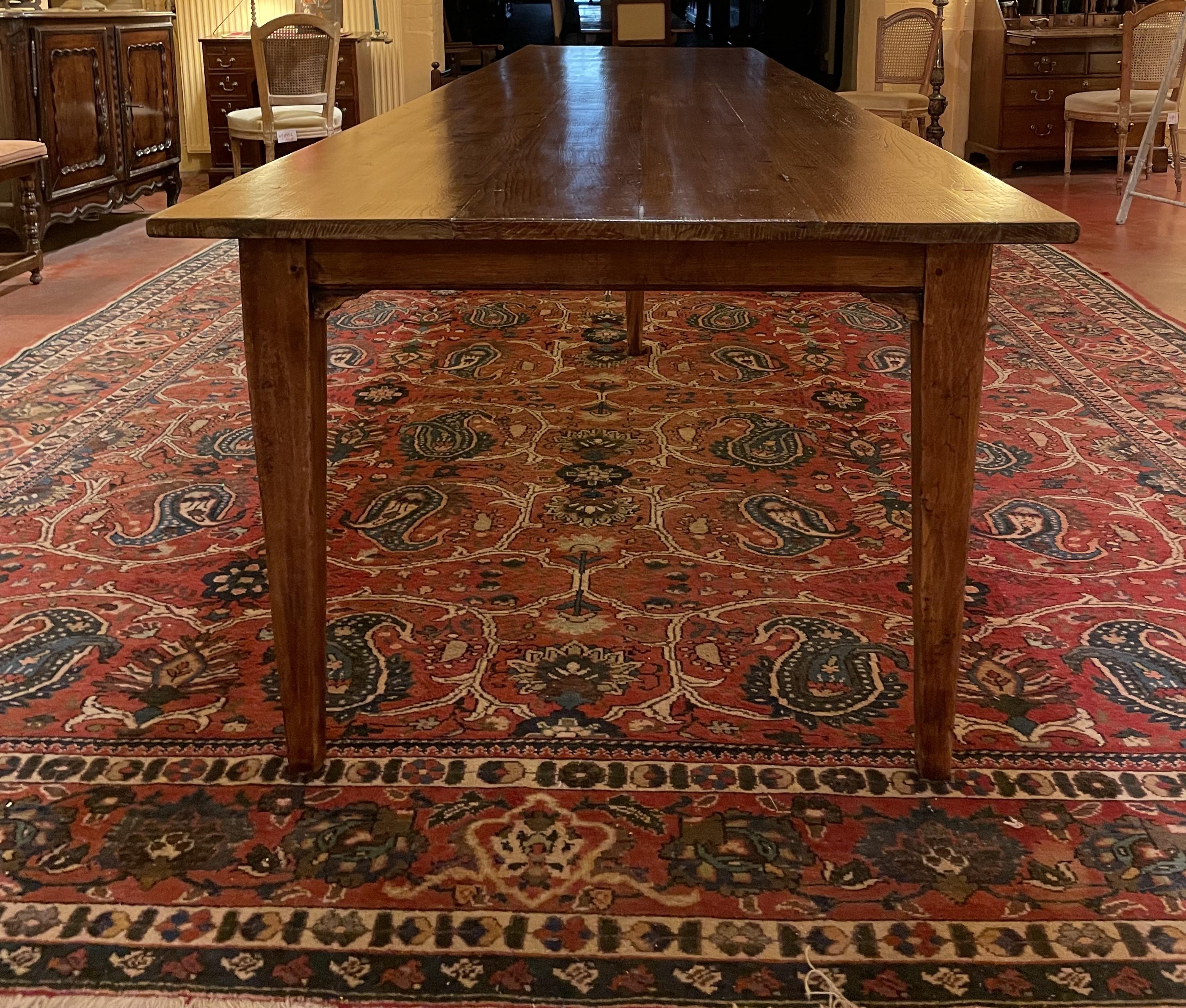 Refectory Table Of 4m Long In Oak-19th Century 4