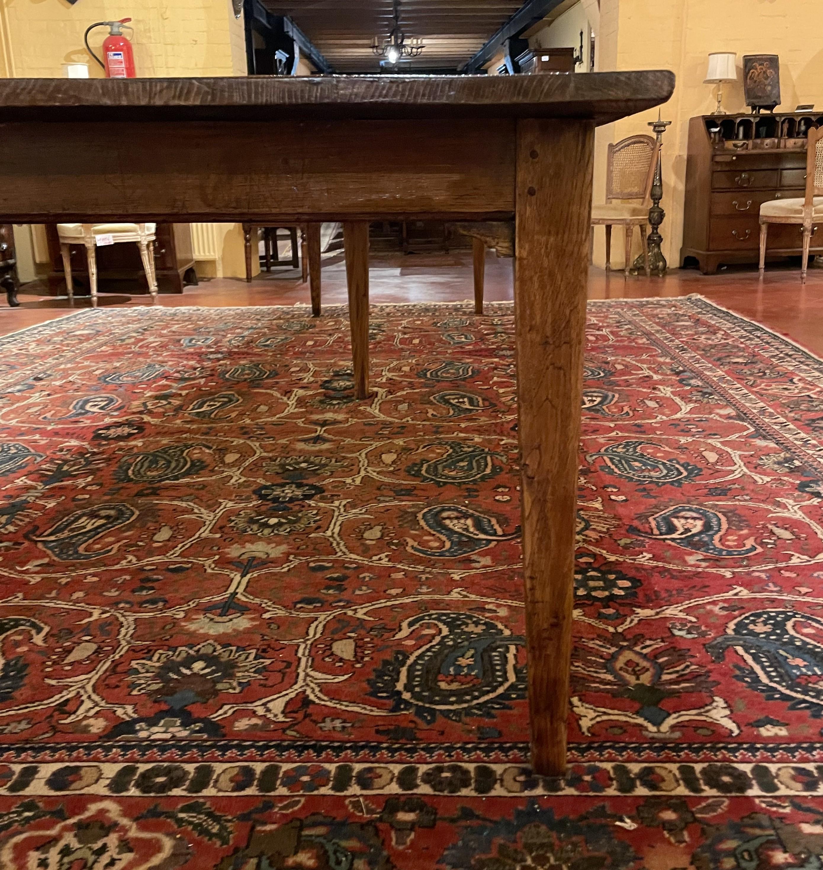 Refectory Table Of 4m Long In Oak-19th Century 5