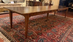 Refectory Table Of 4m Long In Oak-19th Century