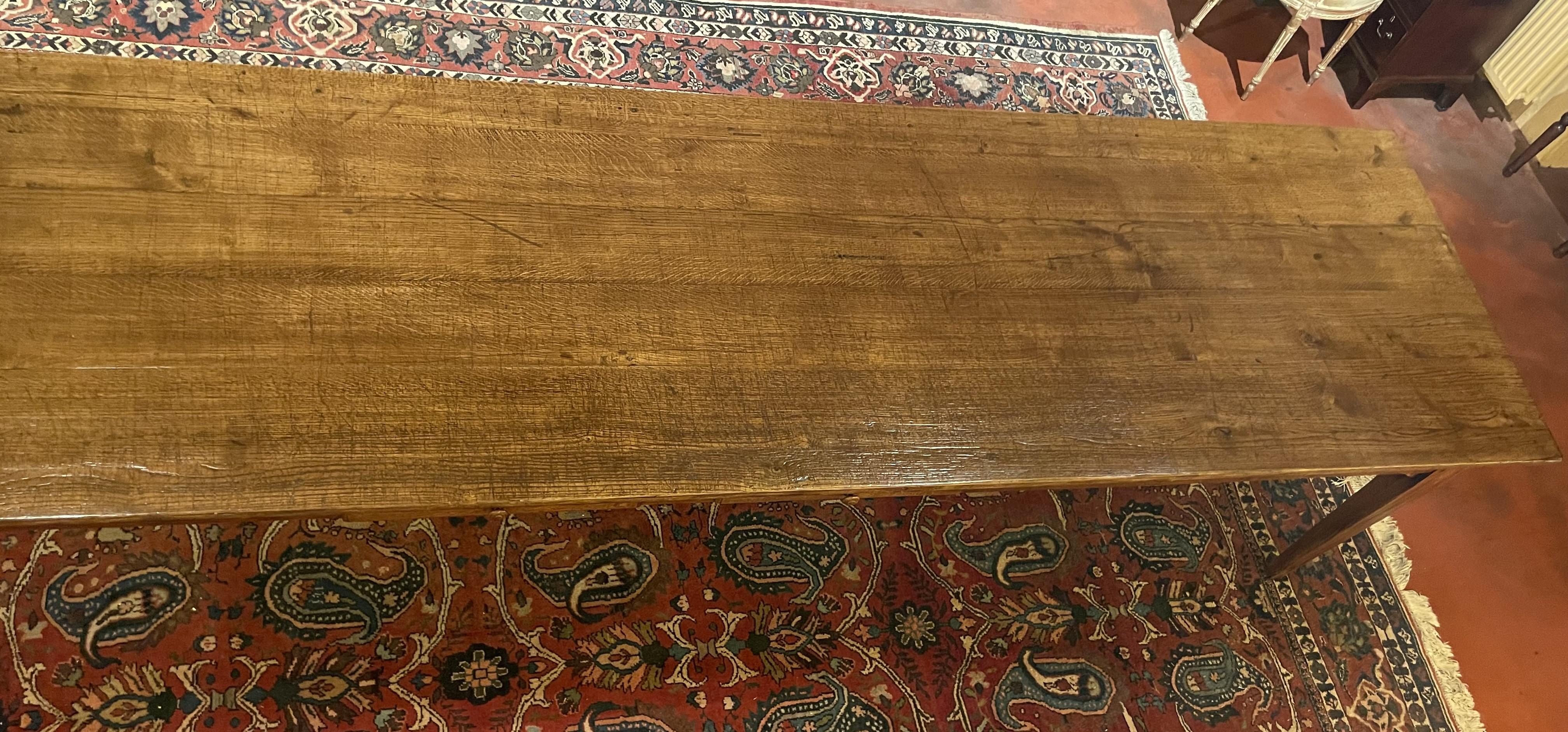 Refectory Table Of 4m Long In Oak-19th Century In Good Condition In Brussels, Brussels