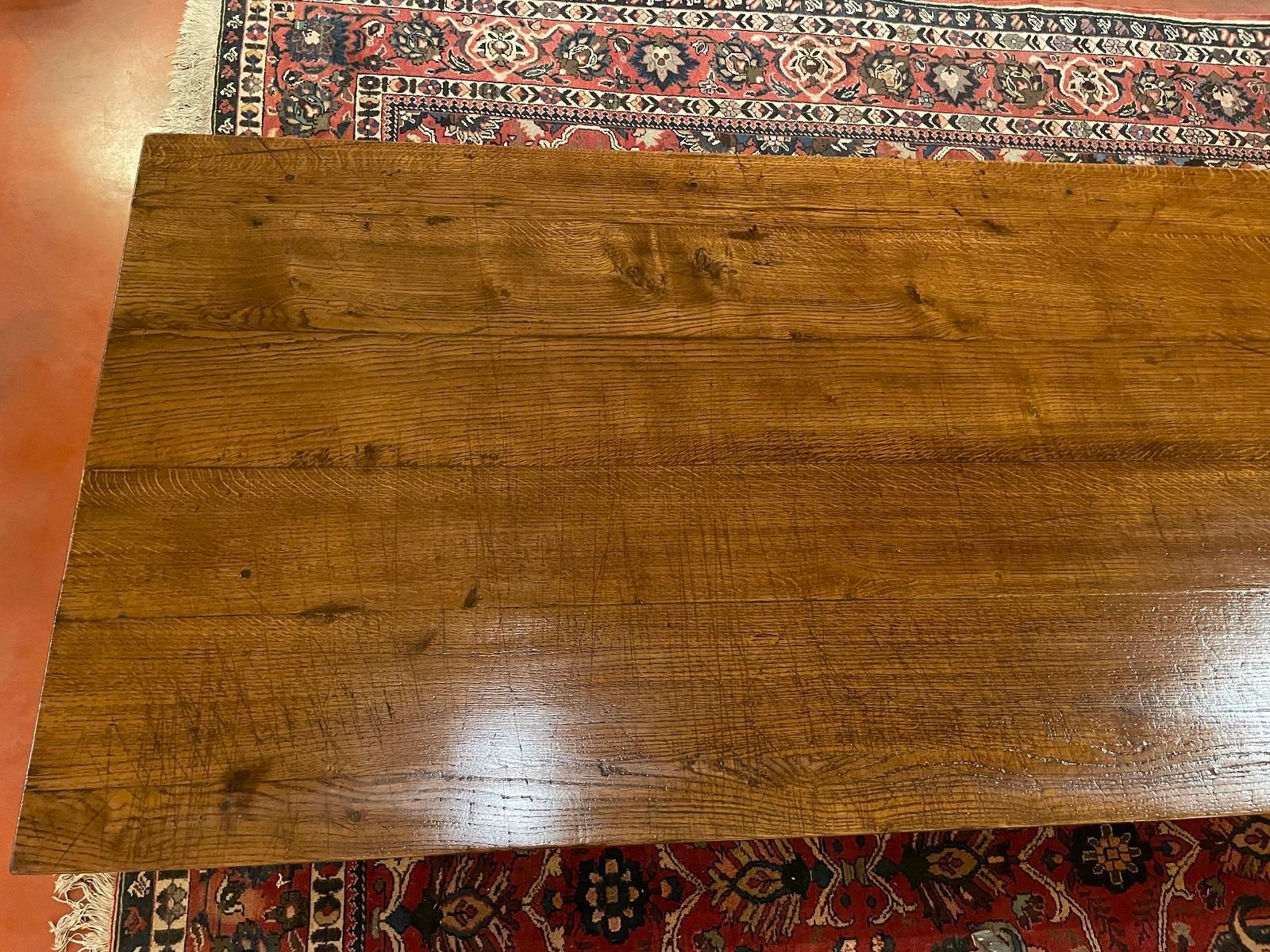 Refectory Table Of 4m Long In Oak-19th Century 1